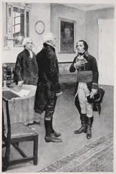 El Ciudadano Genet presentado formalmente a Washington, 19 de abril de 1793
